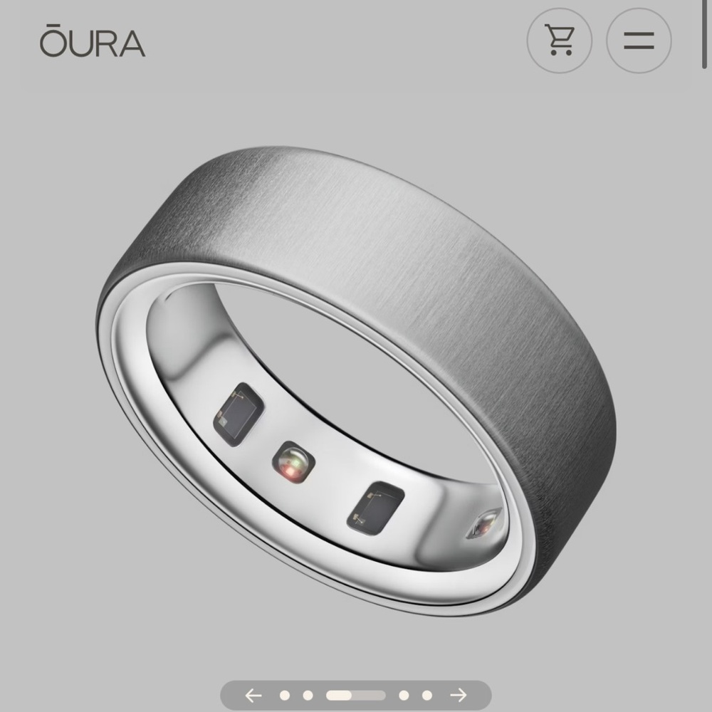 Oura Smart Ring Gen4 - Brushed Silver Finish